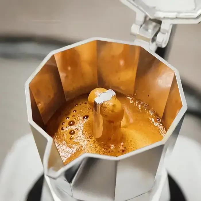 Cafetière moka italienne en aluminium, Pot octogonal, tasse à café, théière, cafetière Portable