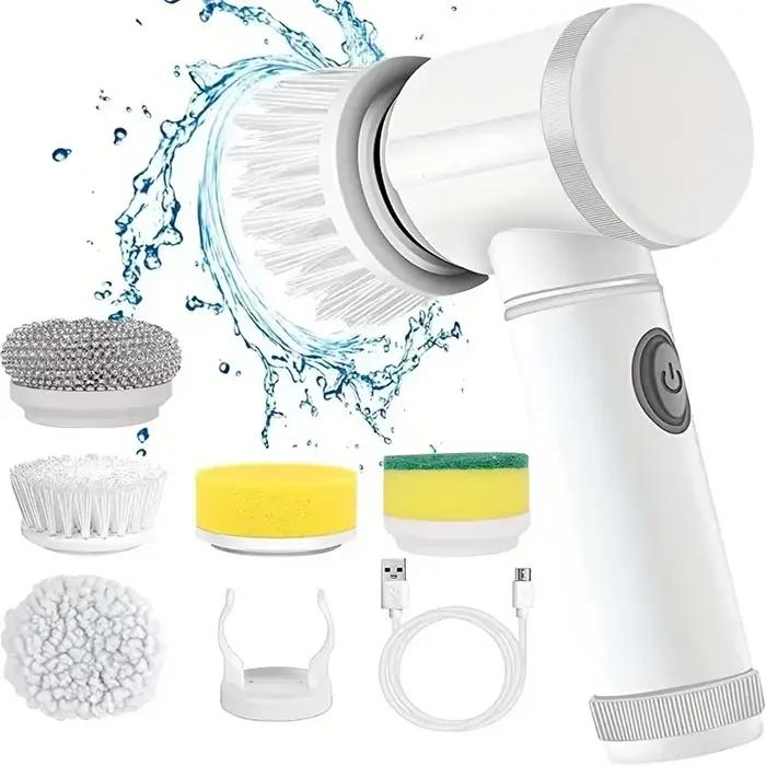 Épurateur électrique à rotation, brosse de nettoyage sans fil pour salle de bain, épurateur électriq