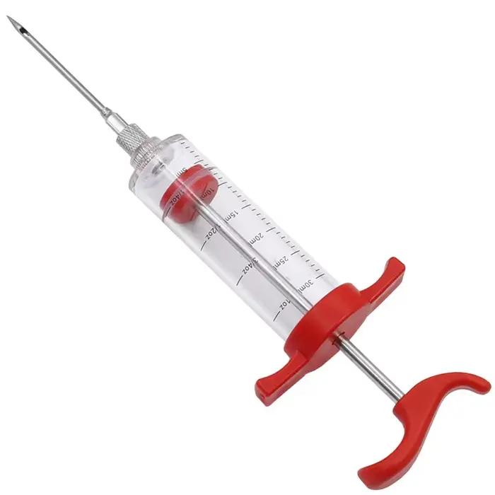 Kit de seringue d'injection de viande en acier inoxydable, injecteur de saveur de aménagée ade pour