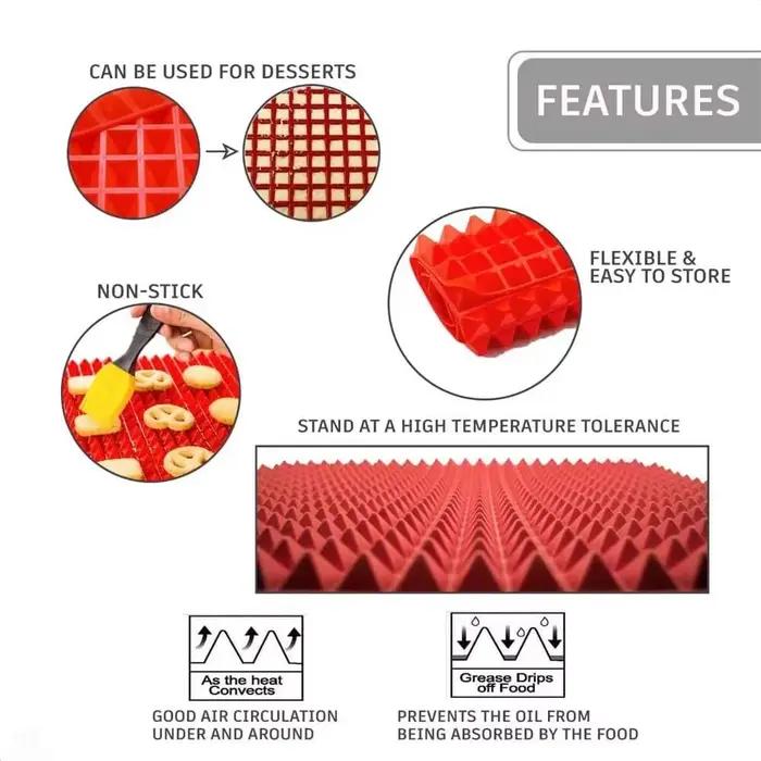 Polymère de cuisson Dakota idal en silicone antiadhésif avec grille, outils de cuisine, polymères de