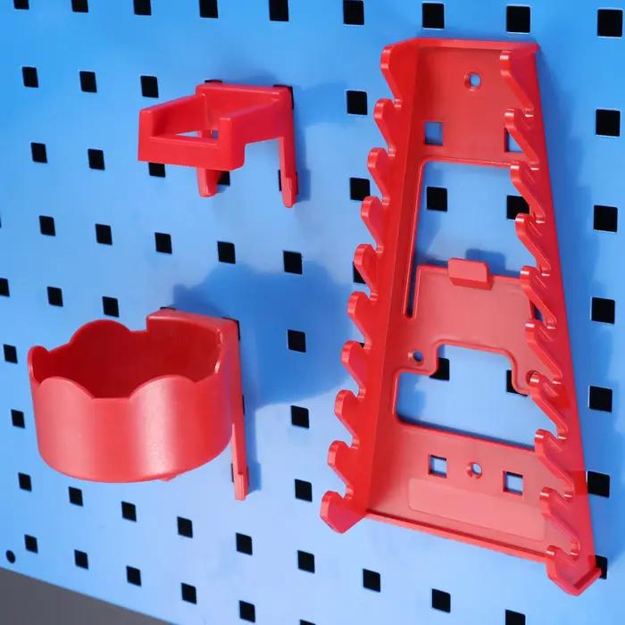 Crochets pour panneaux perforés ABS, boîte de rangement murale pour pièces d'outils, plaque de suppo