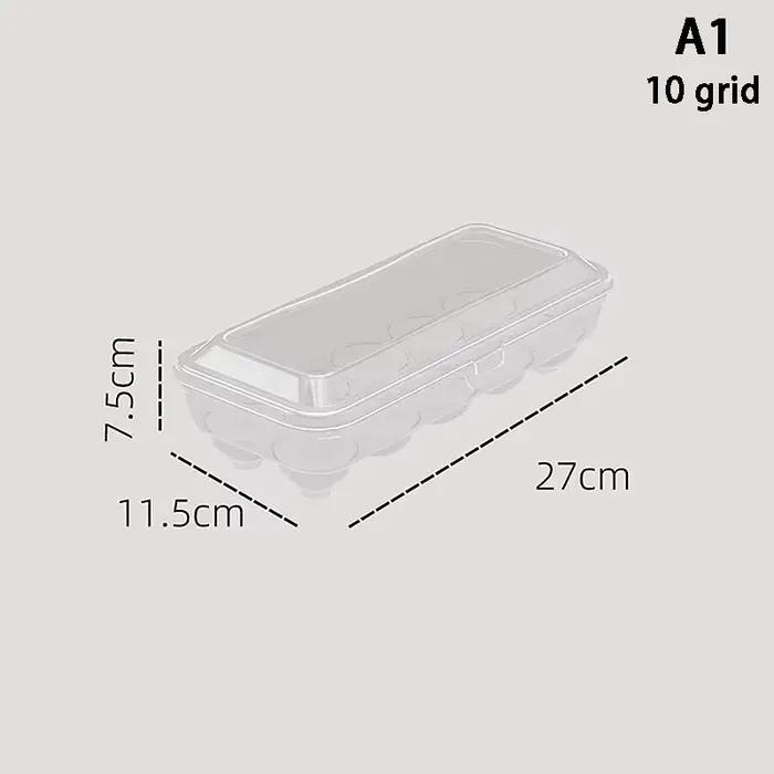 Boîte de rangement d'œufs à 10/15 grilles, en plastique Transparent, Portable, étui de conservation