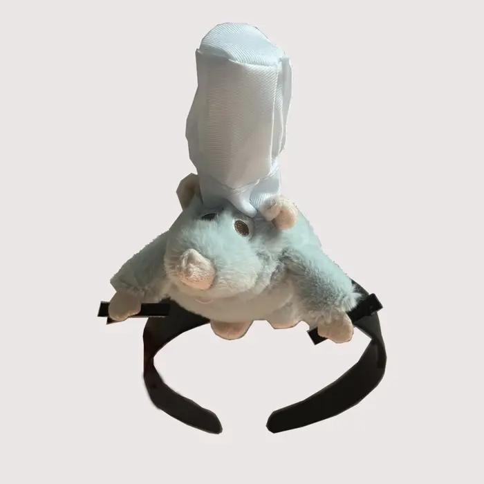 Serre-tête Ratatouille mignon, accessoire capillaire en peluche Kawaii, pince à cheveux large coloré