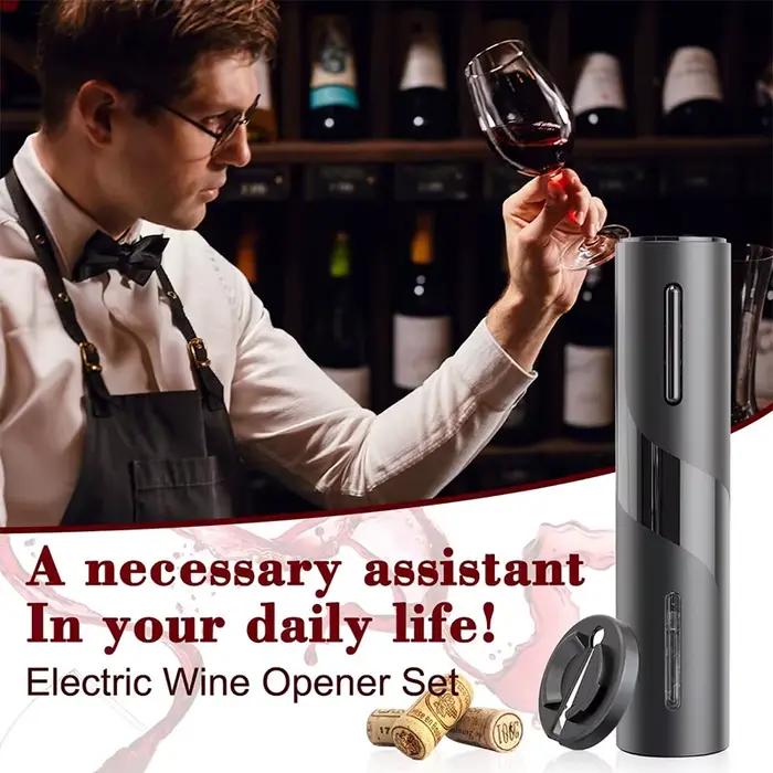 FLYMUYU ouvre-bouteille électrique Rechargeable avec coupe-feuille tire-bouchon automatique ouvre-bo