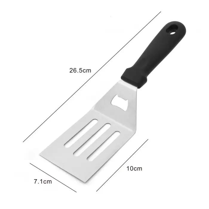Spatule à griller à tête carrée ou rectangulaire avec lame, grattoir à crêpes, poignée coordonnante,