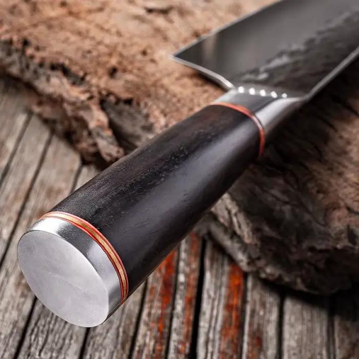 Couteau de Chef japonais forgé à la main, couteau de cuisine Kiritsuke, couteau en acier inoxydable