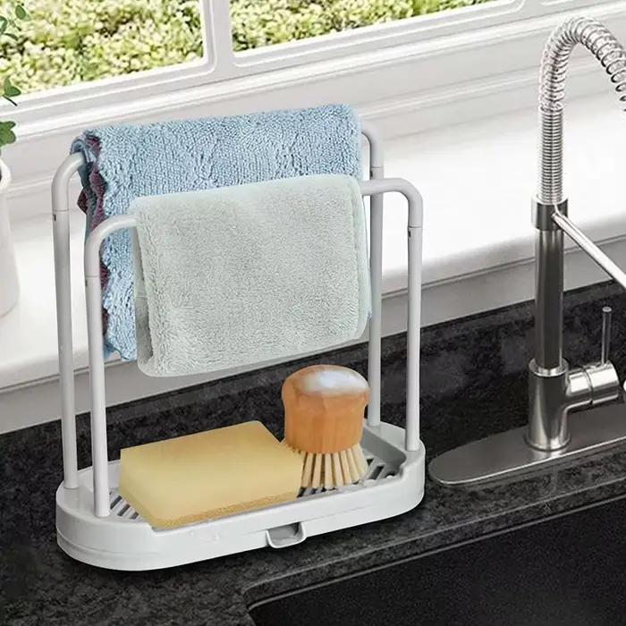 Support de vidange de chiffon de cuisine, accessoires de cuisine, étagère de Drain d'évier, panier d
