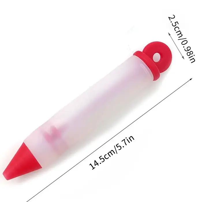 Stylo passepoil en Silicone 1 pièce ; Stylo d'écriture pour gâteau crème, bricolage, outil de cuisso