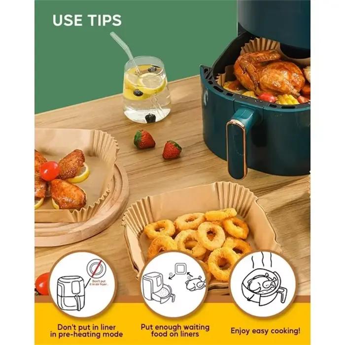 Papier antiadhésif pour friteuse à air pour poulet, doublure en papier, plaque de cuisson, beaucoup