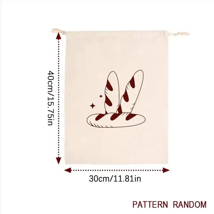 Sac à pain en lin réutilisable, Baguette en coton, sac de rangement à cordon de serrage, pain fait m