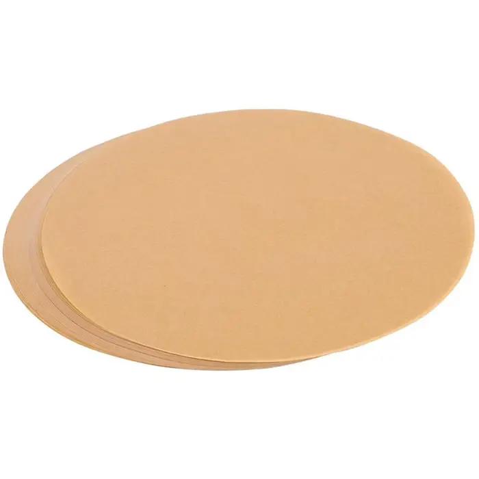 Plaque de cuisson ronde en papier parchemin, outil de cuisson pour strass, 15cm, 20cm, 23cm, 100 piè