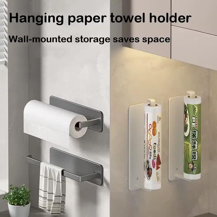 Porte-serviettes en papier de cuisine, support mural sans clous, cuisine salle de bains toilettes, s
