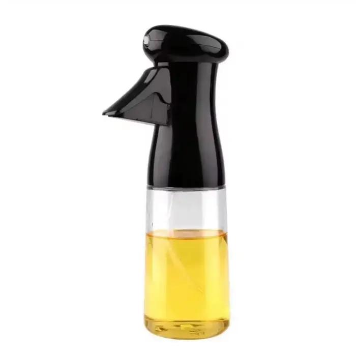 Bouteille d'huile de cuisine transparente noire, 1 pièce, vaporisateur d'huile d'olive, bouteille d'