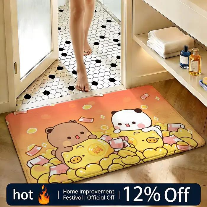 Tapis doux absorbant et antidérapant, tapis de sol à motif Bubu Dudu, décoration de la maison, paill