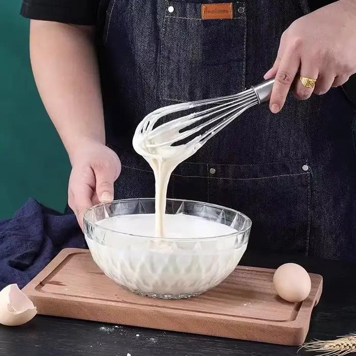 Batteur à œufs manuel en acier inoxydable, mélangeur de bâton d'œuf, batteur à œufs, crème, cuisson