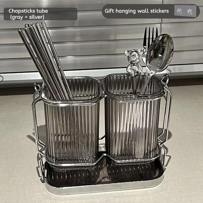 Organisateur de couverts mural de cuisine, support de luxe léger pour baguettes et cuillères, séchoi