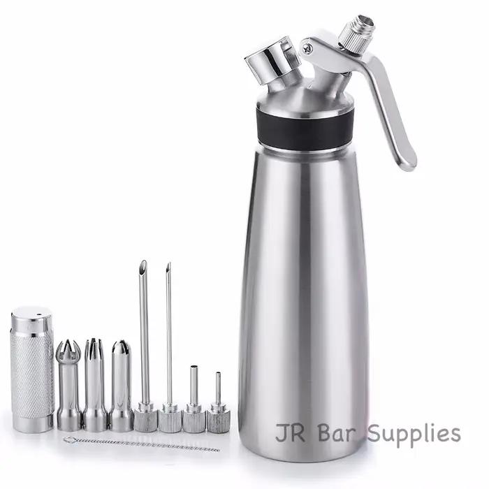 Distributeur de crème fouettée en acier inoxydable 100%, fouet professionnel, 1 pinte, 500ml, ensemb