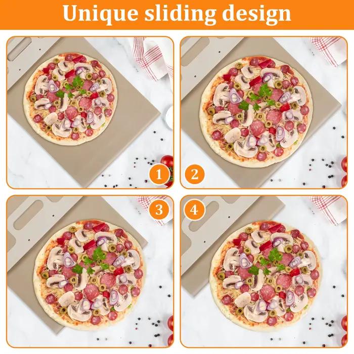 Pelle à Pizza Coulissante Antiarina, Planche à Pâte, pour Cuisine Domestique, Cuisson au Four, Spatu