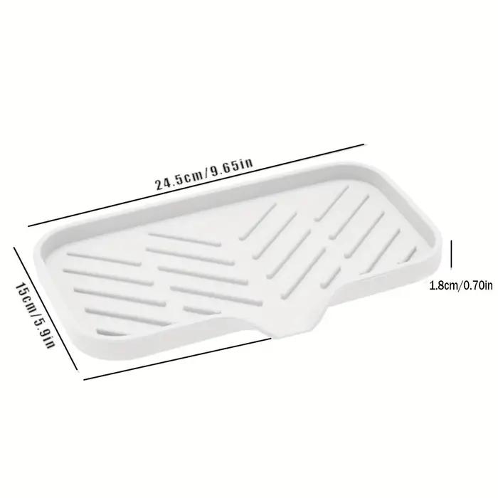 Plateau d'évier en Silicone avec vidange, support de rangement d'éponge de savon, comptoir d'évier,