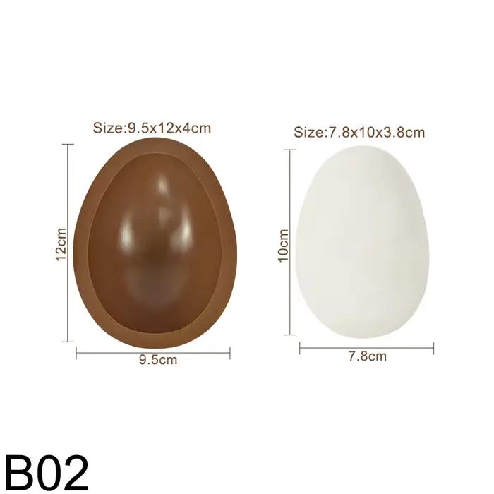 Moule à gâteau en silicone en forme de demi-sphère pour œufs de pâques, zone de cuisson faite maison