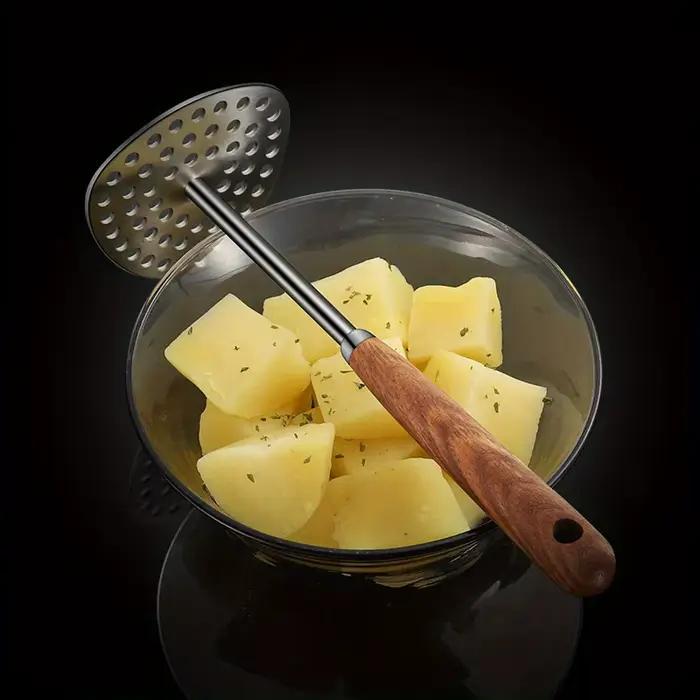 Presse-purée en acier inoxydable avec plateau à mailles fines, outil de cuisine robuste pour purée d