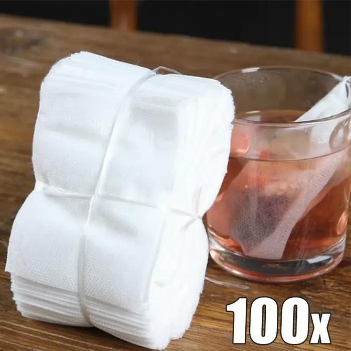 Sachets de Thé en Tissu Non Tissé avec Ficelle, Infuseur à Thé, Épices, Café, Thermoscellé, Poudres