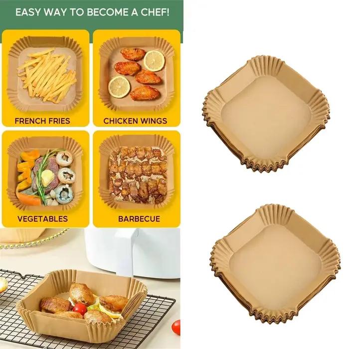 Papier antiadhésif pour friteuse à air pour poulet, doublure en papier, plaque de cuisson, beaucoup