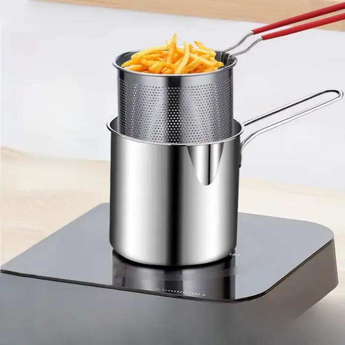 Support de filtre pour friteuse compacte en acier inoxydable, essentiel pour la cuisine à domicile,