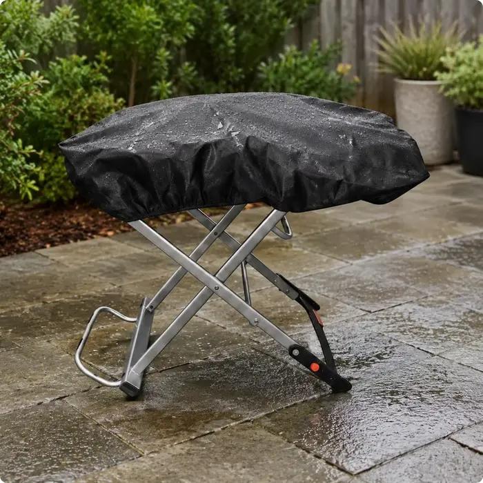 Housse de barbecue à couverture intégrale, portable, construction cousue, forme ajustée