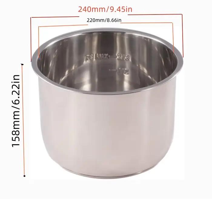 Marmite intérieure en acier inoxydable, 1 pièce, 6 litres, pour marmite instantanée IP-POT-SS304-60