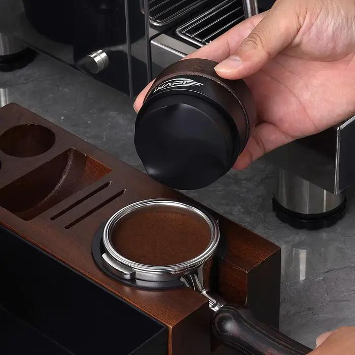 IKAPE Distributeur de gravité en bois pour expresso, adapté aux portefeuilles 51/54/58 mm, distribut