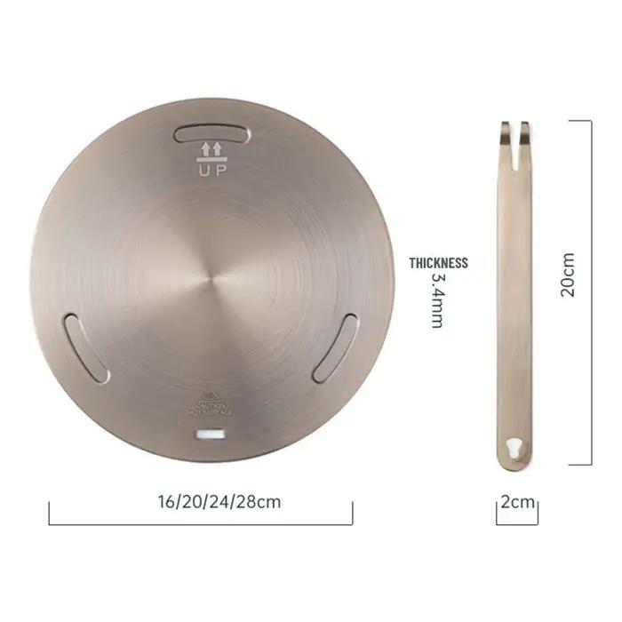 Plaque de Conduction de chaleur pour cuisinière à Induction de cuisine, diffuseur de chaleur en acie