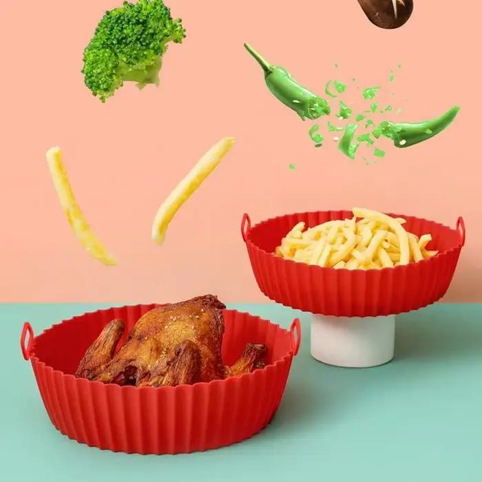 Doublures en silicone pour friteuse à air, pot en silicone, doublures réutilisables pour friteuse à
