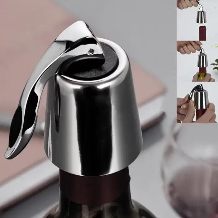 Bouchon de bouteille de stockage de vin rouge scellé sous vide en acier inoxydable, scelleuse, écono