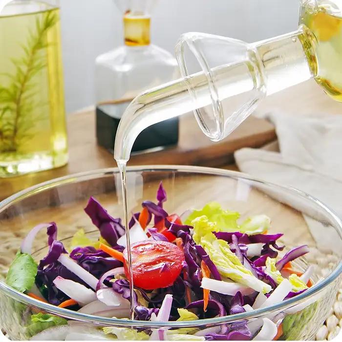 Pot d'huile en verre à haute teneur en Borosilicate, Pots d'huile et de vinaigre anti-fuite pour la