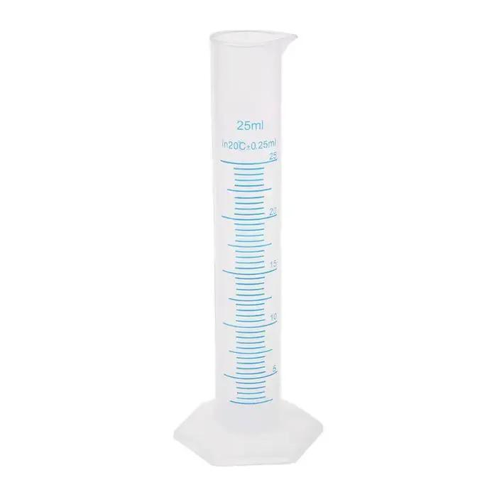 Cylindre de mesure en plastique 10/25/50/100/250/500ml, 1 pièce, cylindre gradué de laboratoire, tas