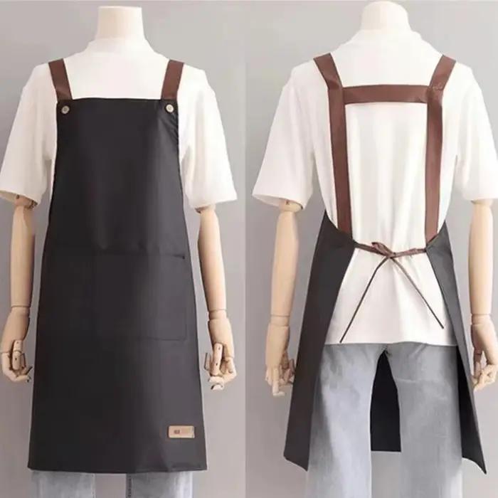 Tablier imperméable imprimé Hello Letter, cuisine, maison, grande poche, rangement, cuisson initiée,