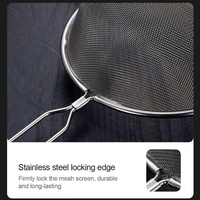 Filtre à Farine en Acier Inoxydable, Filtre à Lait de Soja, Cuillère de Cuisson, Double Oreille, Sna