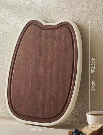 Household solid wood cutting board for kitchen