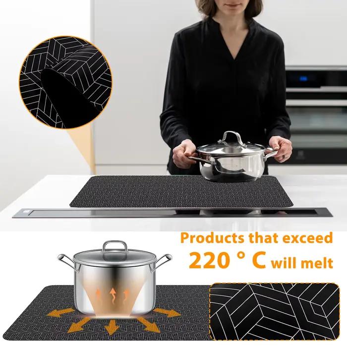 Tapis de protection pour table de cuisson à Induction, en Silicone, anti-rayures, résistant à la cha