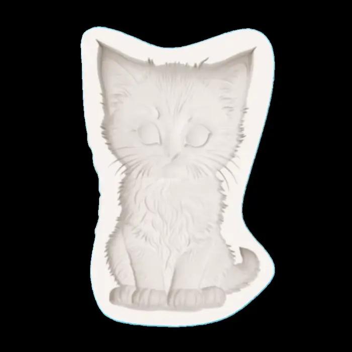 Moule en silicone chaton mignon, moule en silicone fait maison pour chocolat, fondant et desserts