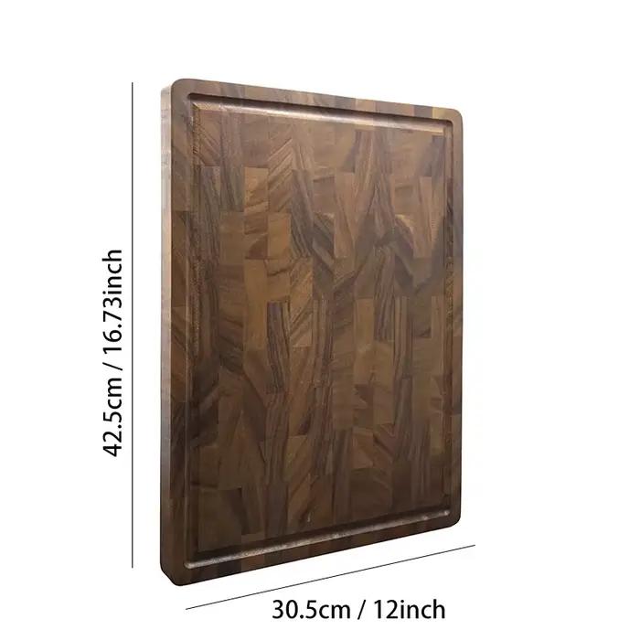 Grande planche à découper en bois de noyer améliorée, ensemble de planches à découper en bois de qua