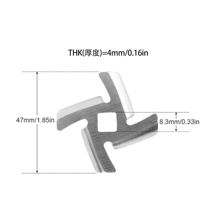 5 # Lame de hachoir à viande, plaque de découpe pour hachoir à viande, couteau en acier inoxydable