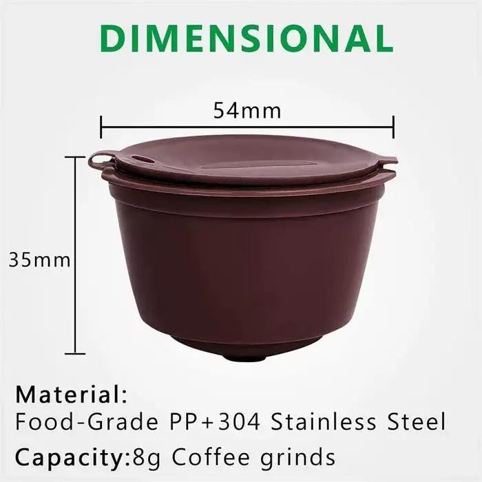 3 pièces/ensemble Capsule de café rechargeable Dolce Gusto Nescafé Dolce Gusto Capsule réutilisable