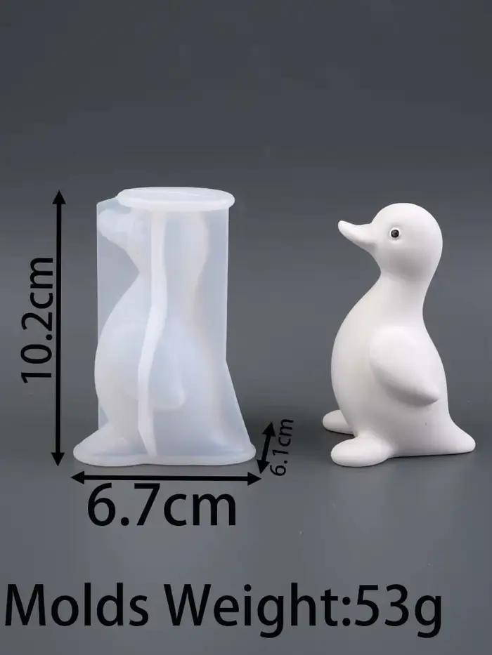 Moule en silicone 3D en forme de canard, pour bricolage, fabrication artisanale, canard mignon de de