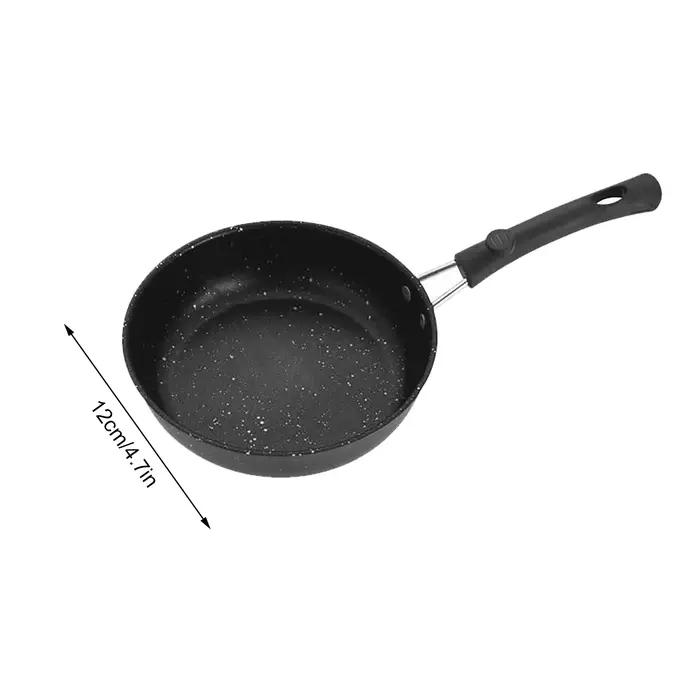 Poêle à frire antiarina, mini optique, poêle plate à steak noire, adaptée à la cuisson des aliments