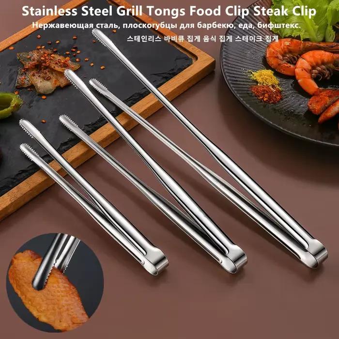 Pinces à gril en acier inoxydable, pince alimentaire pour barbecue, pince à Steak, pince à pain, ust