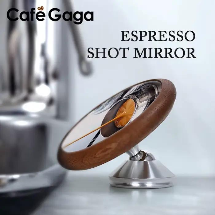 Miroir de tir d'extraction d'espresso, surveillance magnétique, porte-filtre sans fond, lentille d'o