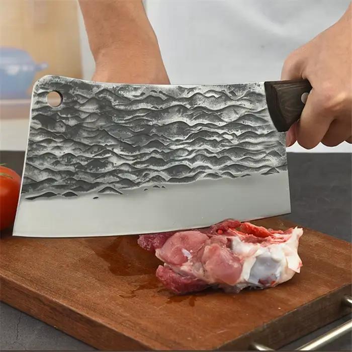Couteau à découper de cuisine forgé à la main, couteau Sophia, hachoir à lame dure durable, couteau