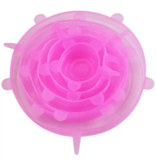 Couvercle de conservation en silicone de qualité alimentaire, réutilisable, hermétique, universel, p